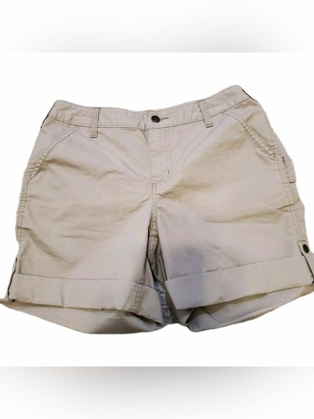 Carhartt Women's Tan Roll-Cuff Bermuda Shorts
